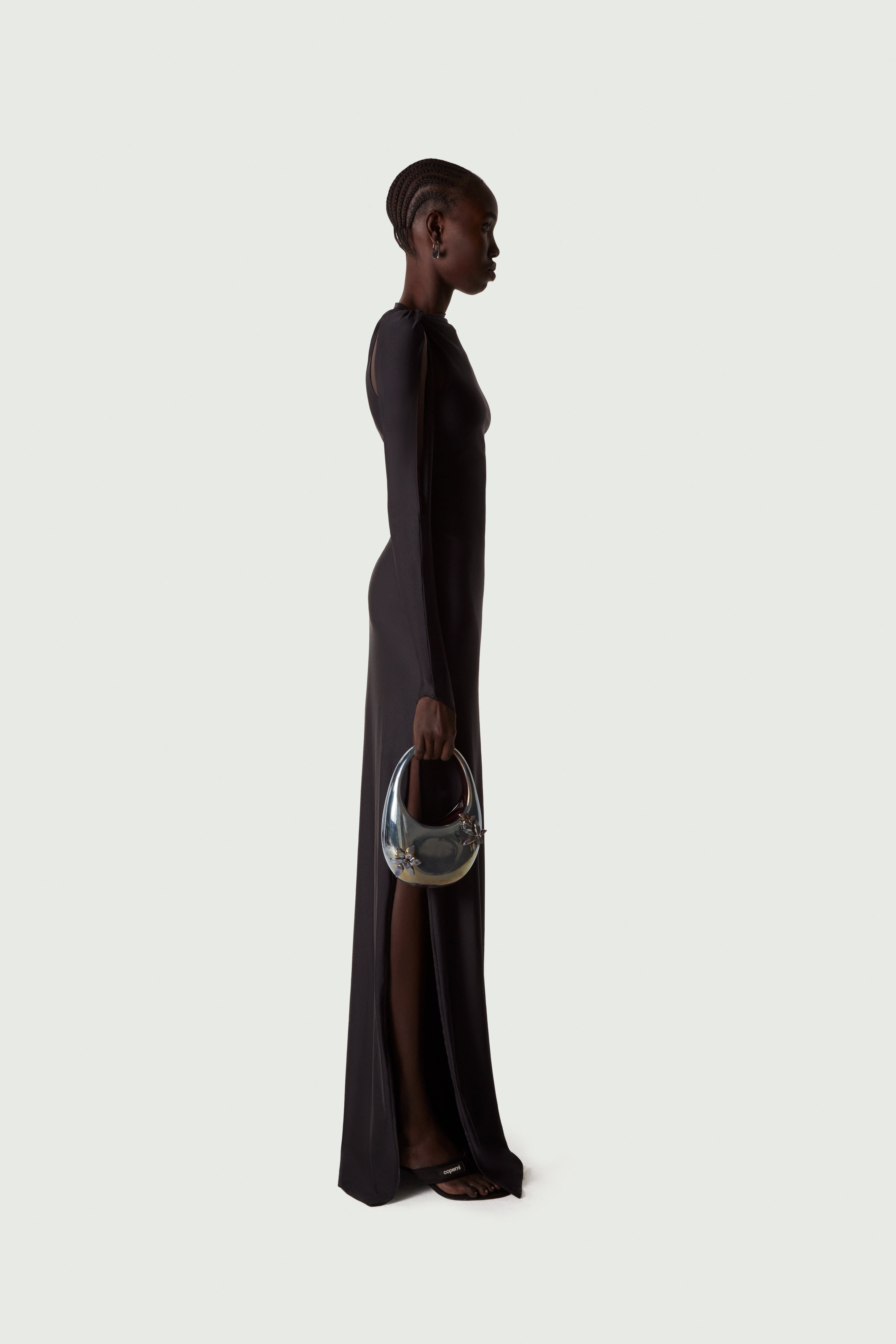 Draped Cut-Out Maxi Dress - 3