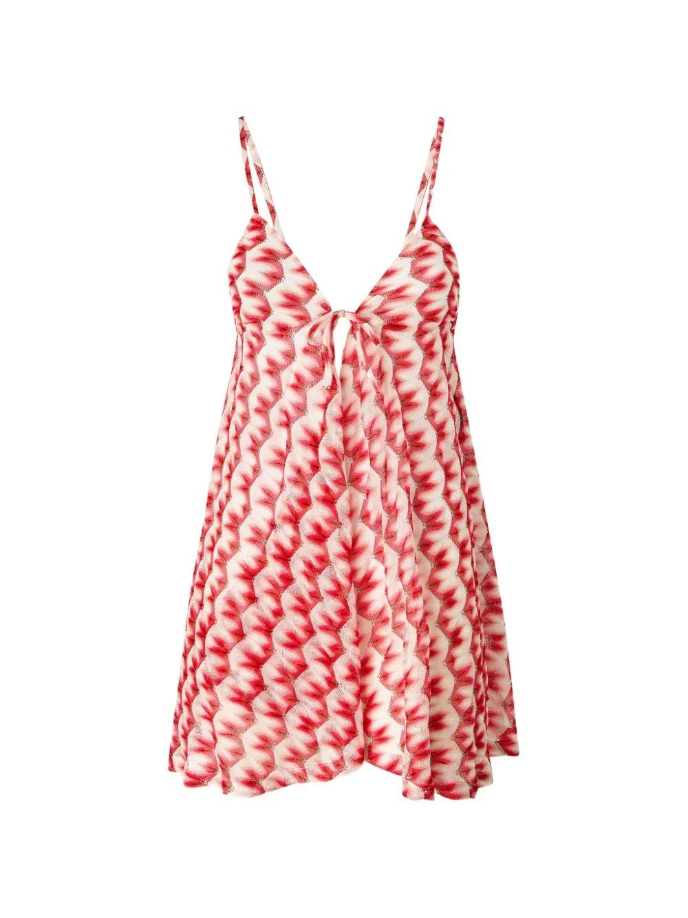 tie-front graphic beach jumpsuit - 1