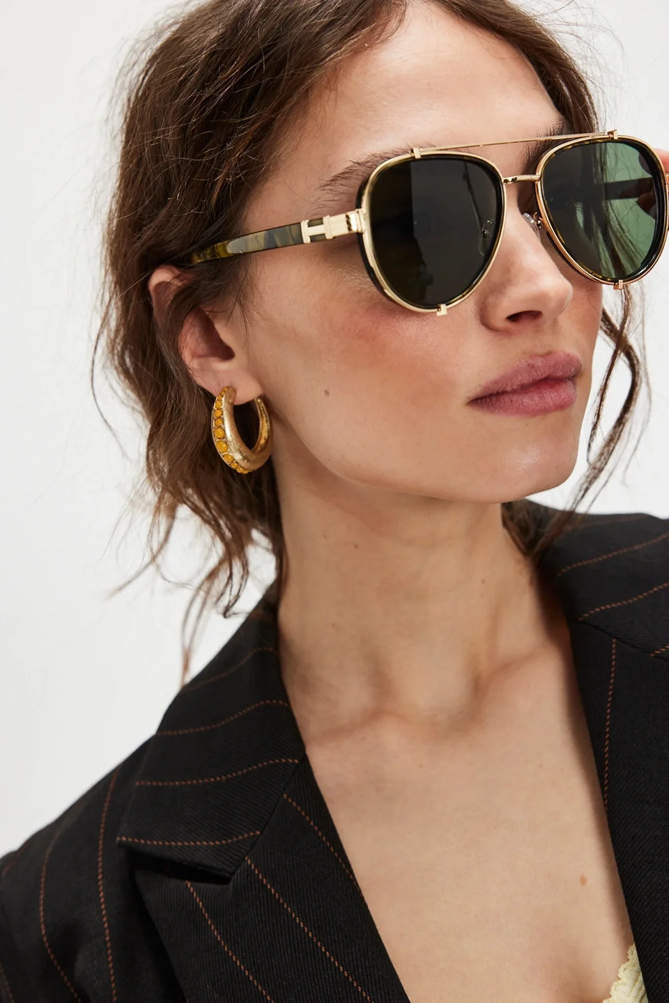 Wesley Oversized Aviator Sunglasses - 1