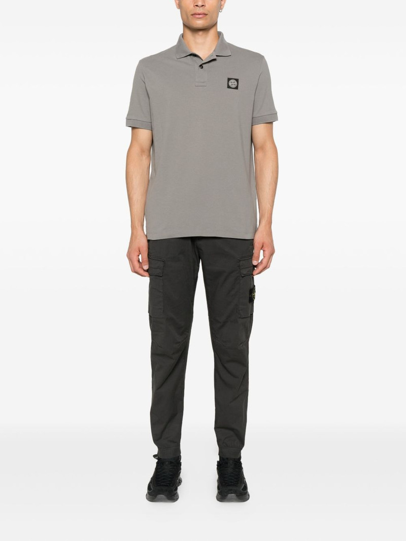 Stone Island logo-patch polo shirt outlook