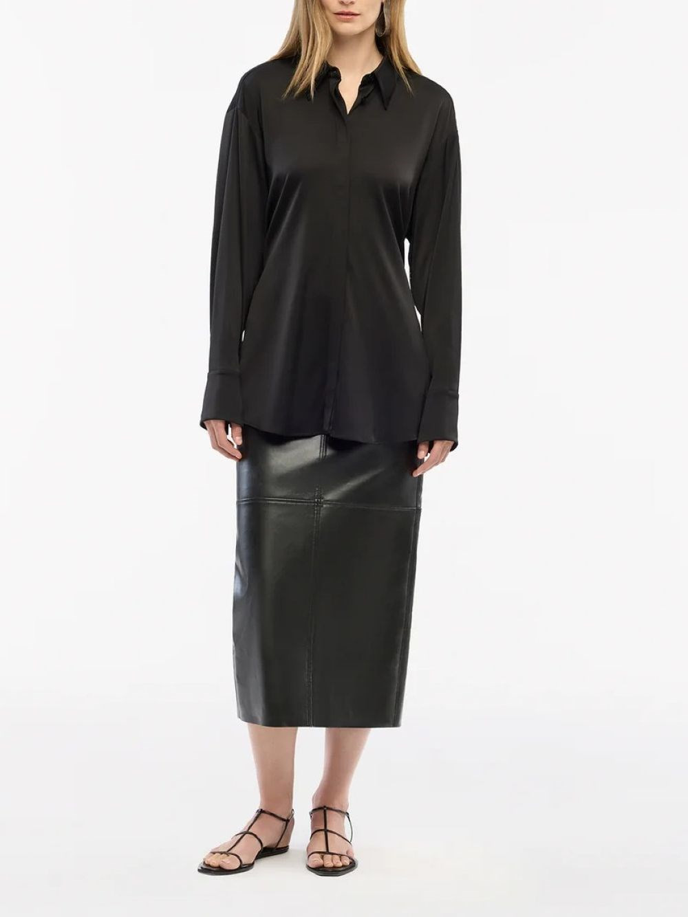 Bias Button Side Shirt - 2
