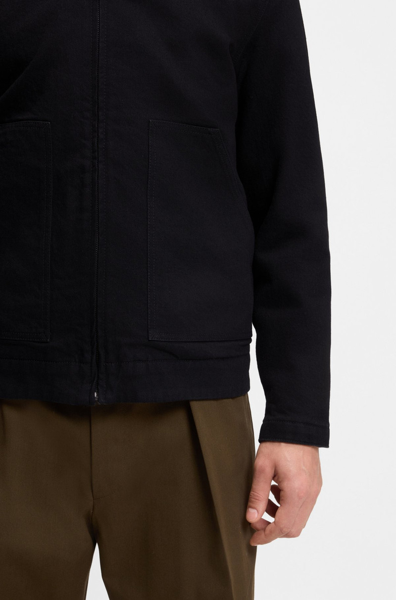 BECKHAM X BOSS JACKET IN BLACK RIGID DENIM 6