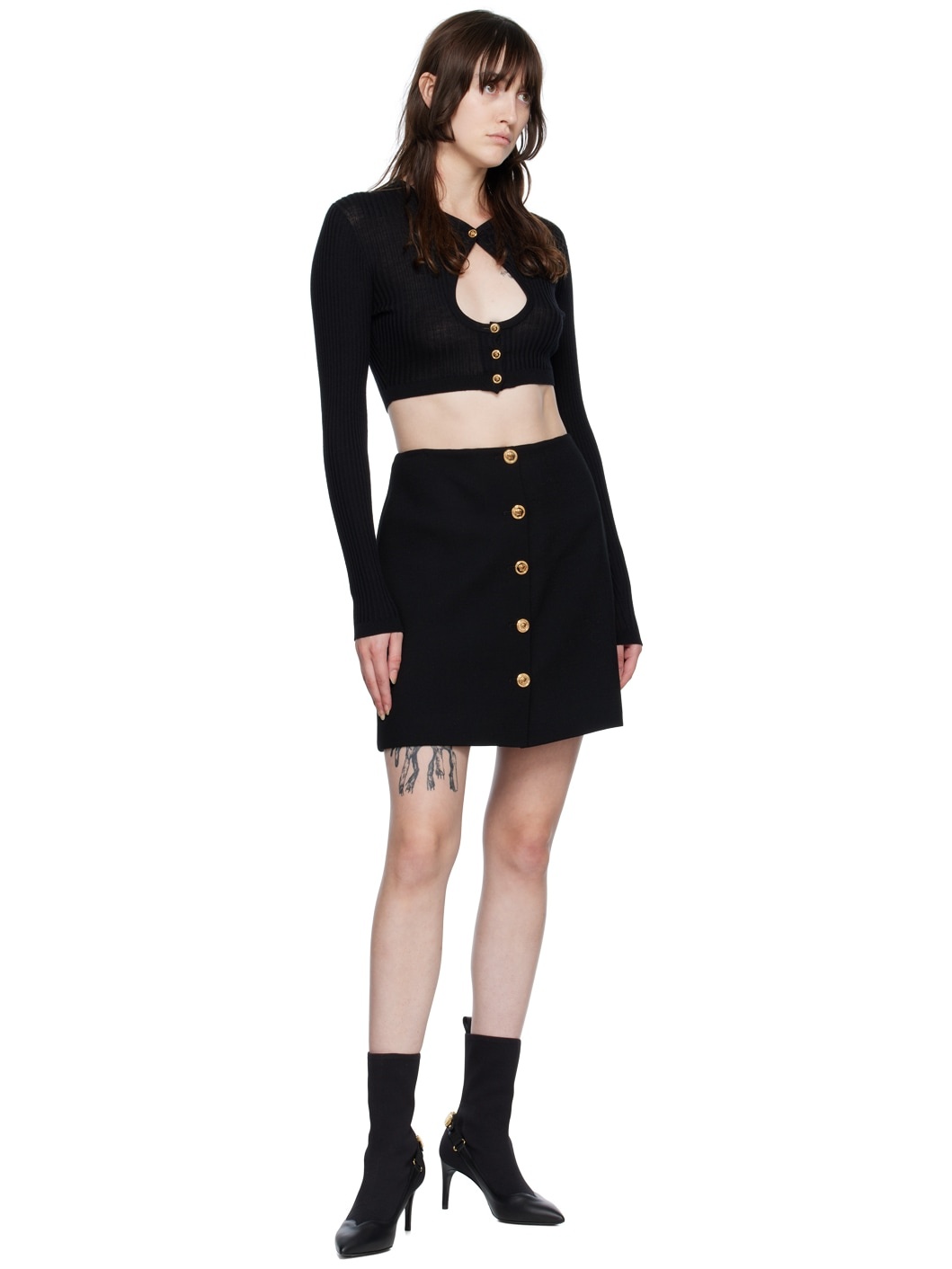 Black Logo Ankle Boots - 5