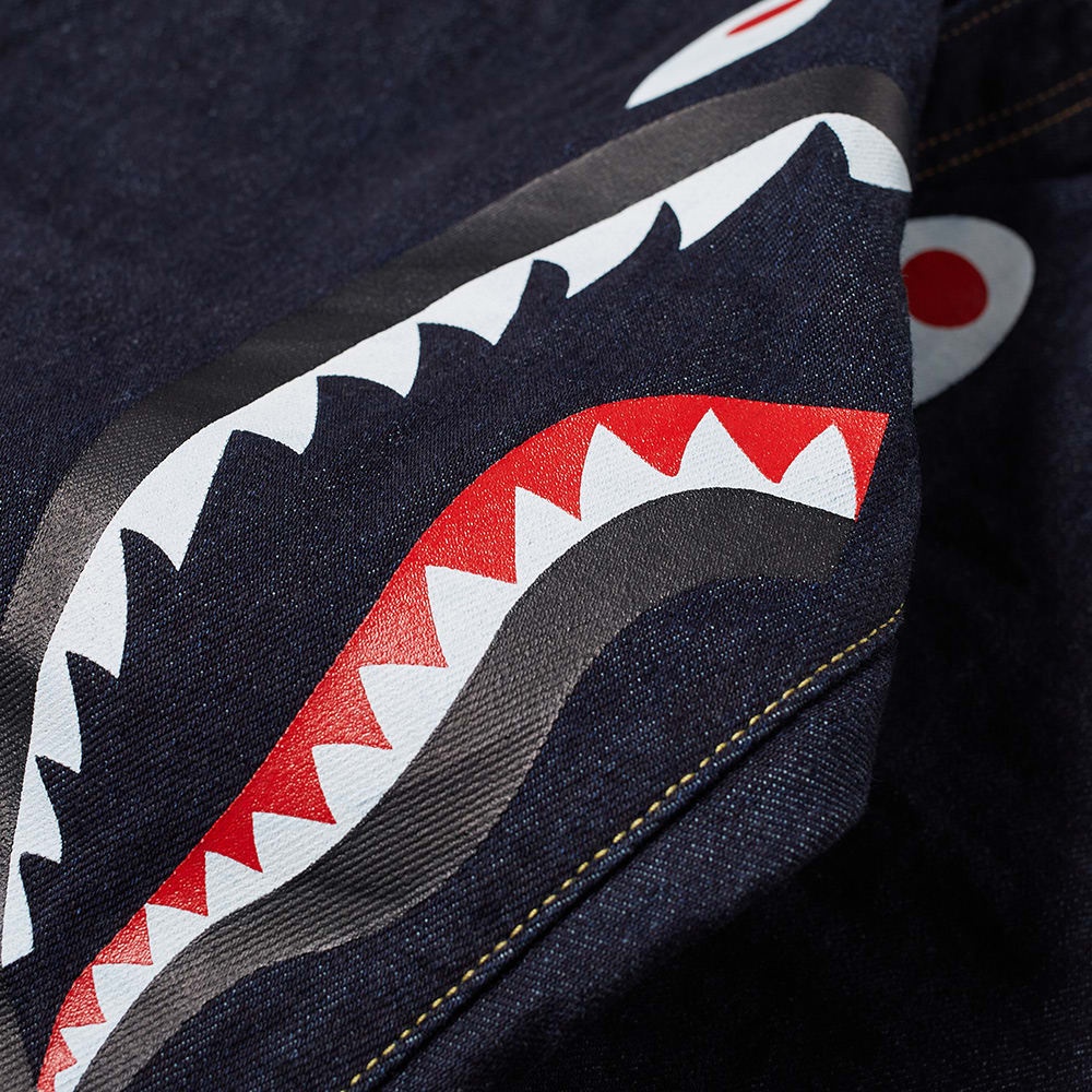 A Bathing Ape Shark Denim Pants - 2