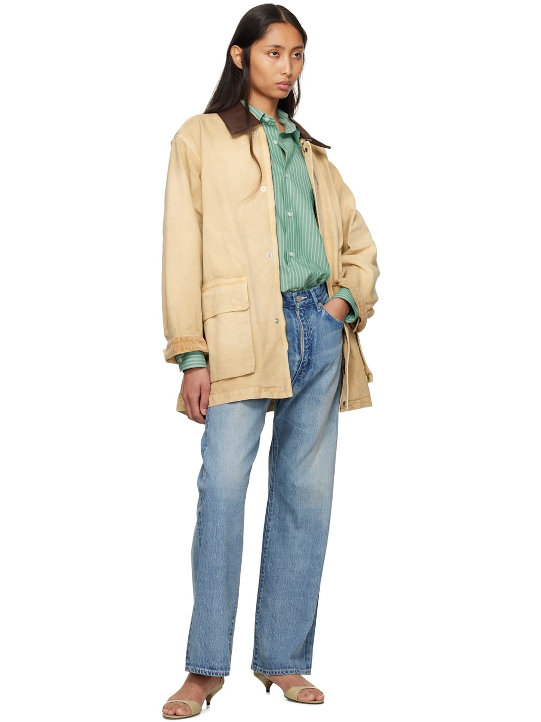 Beige Organic Cotton Duck Jacket - 4