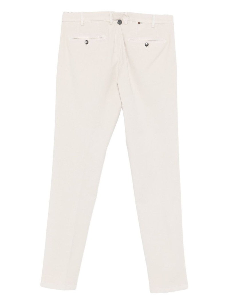 Canali button-fastening cotton-blend trousers outlook