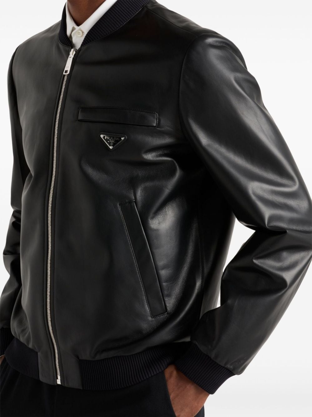 leather bomber jacket - 4