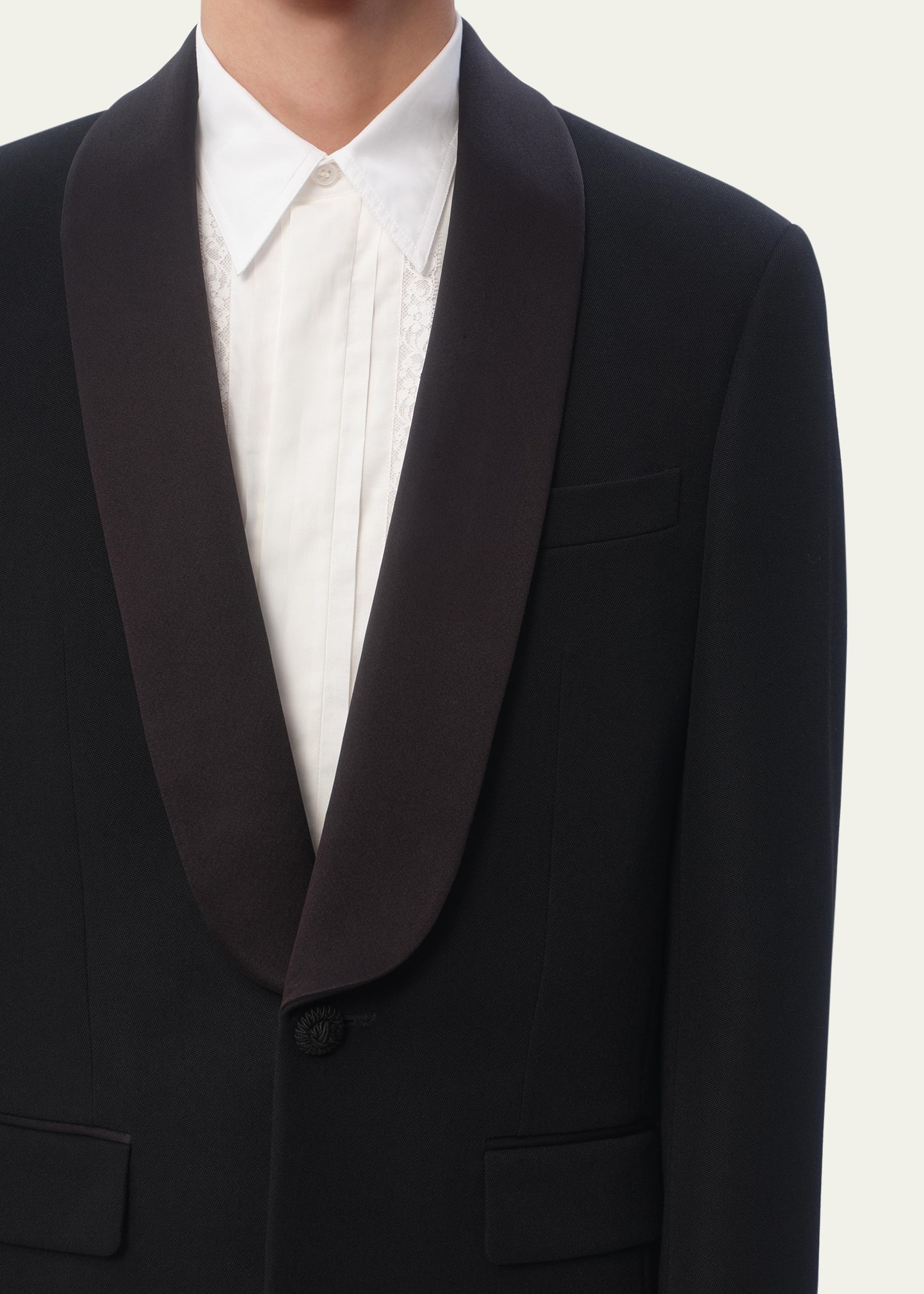 Men's Grain de Poudre Shawl Sport Coat - 4