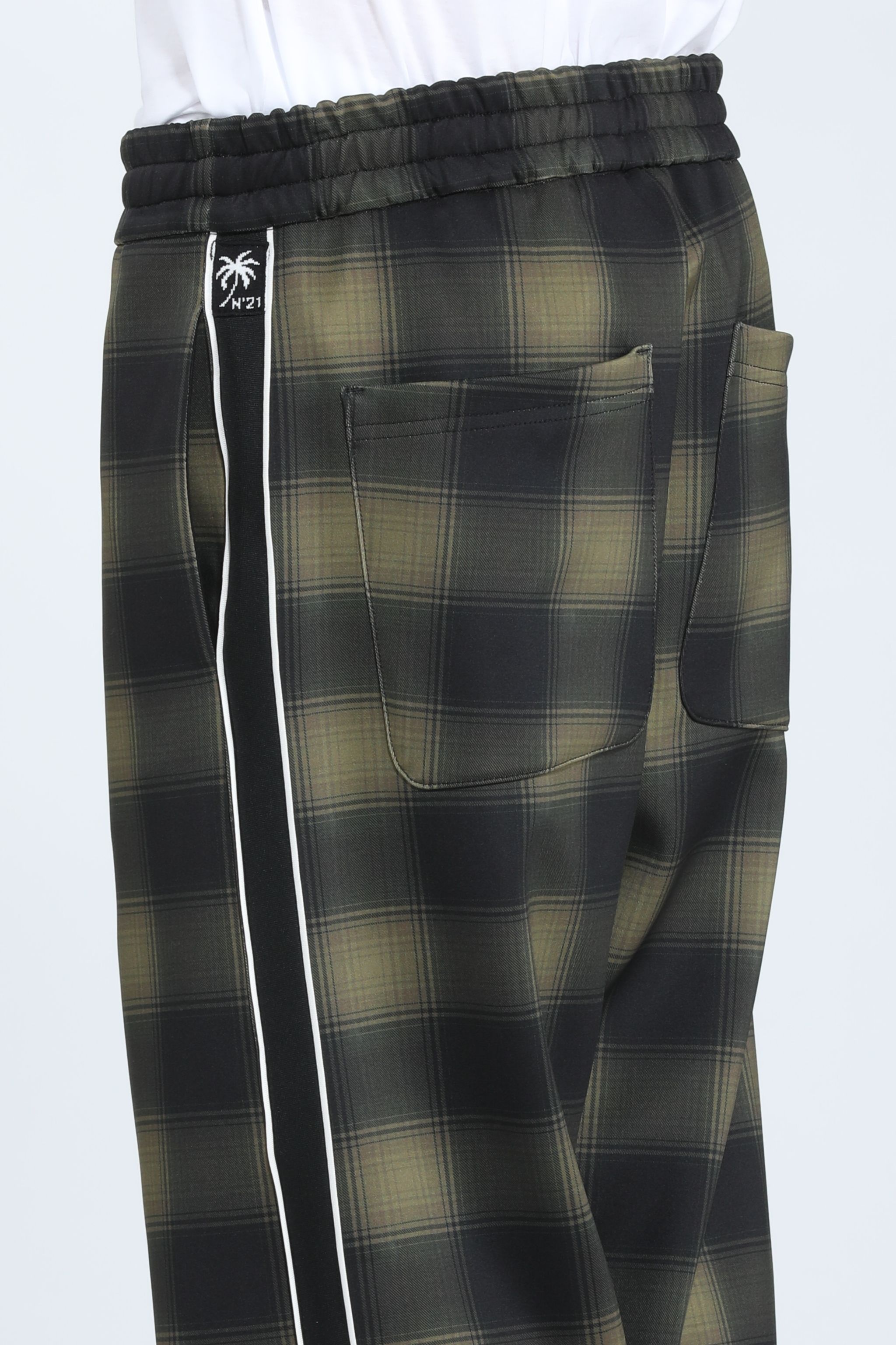 CHECKED TRACK PANTS - 5