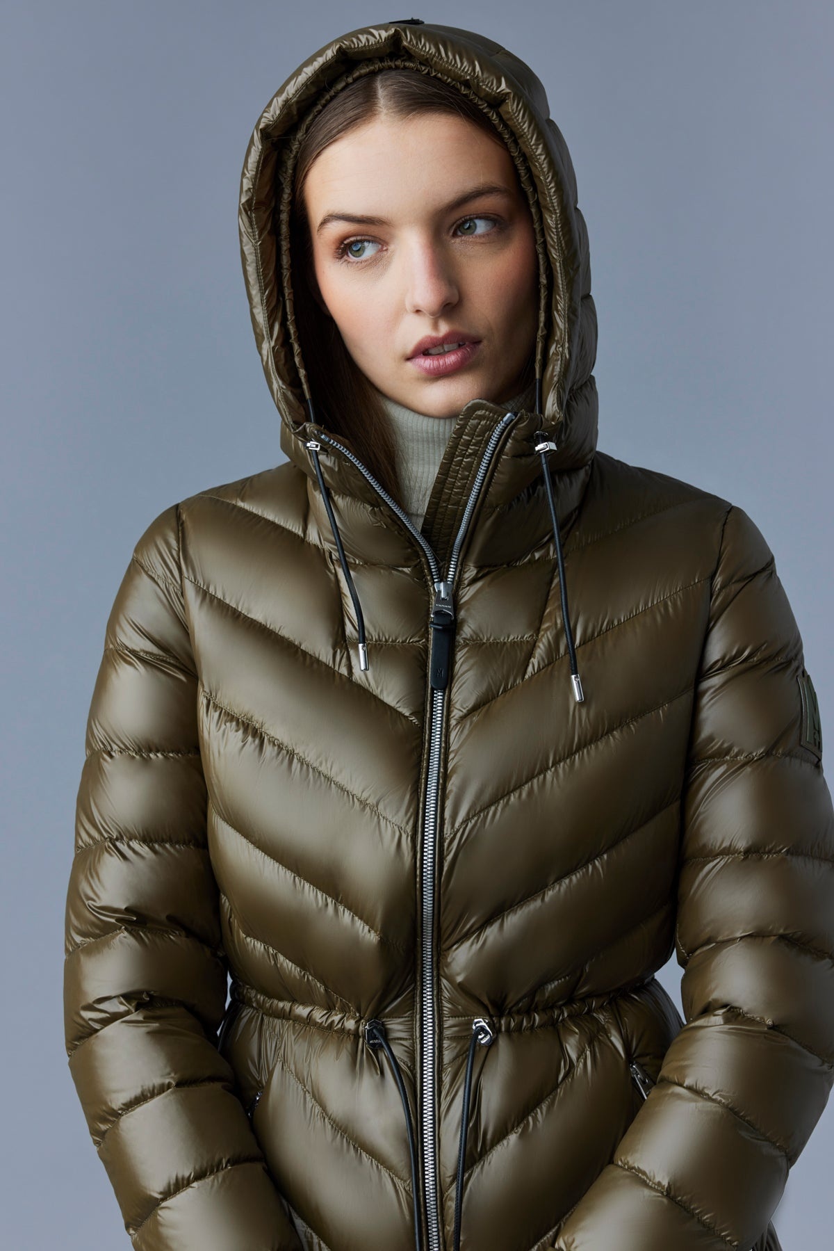 ARITA light hooded down chevron jacket - 4