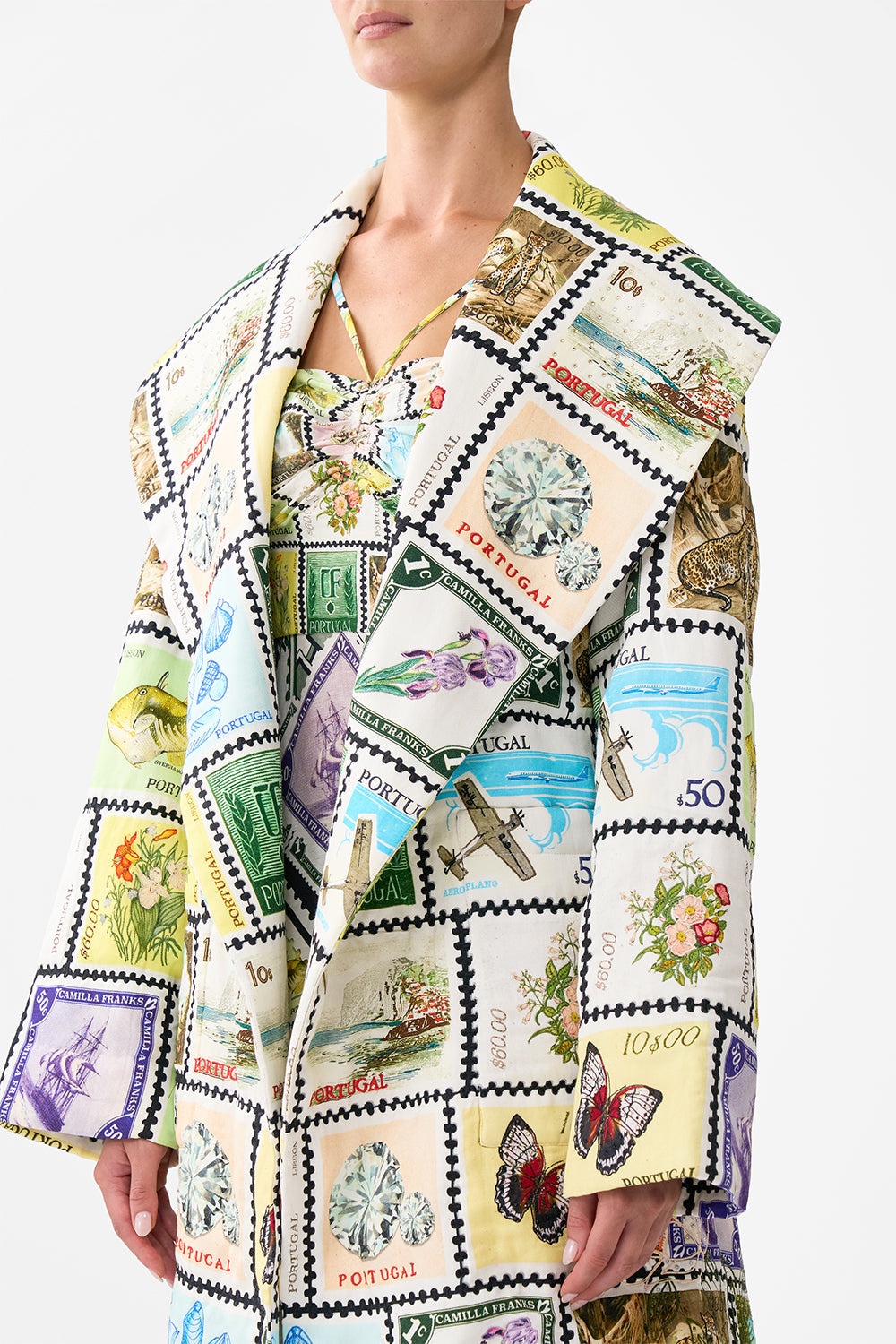 QUILTED LONG WRAP COAT - 5