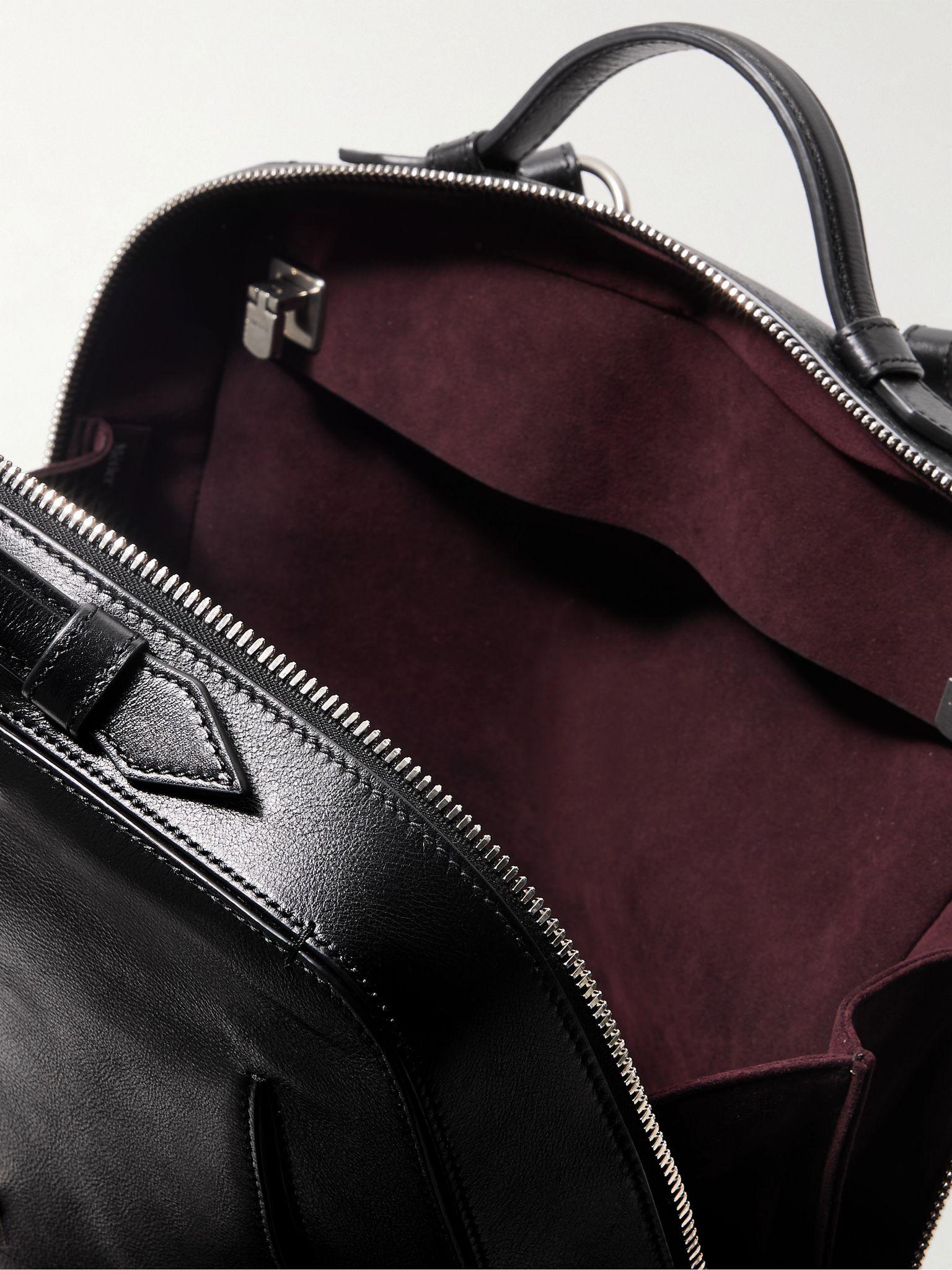 Rider Full-Grain Leather Backpack Black - 5