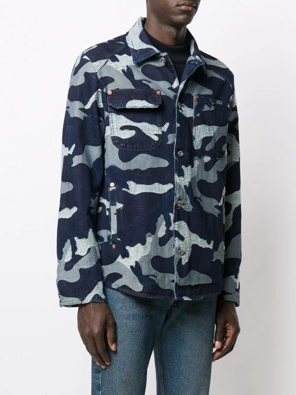 camouflage denim jacket  - 3