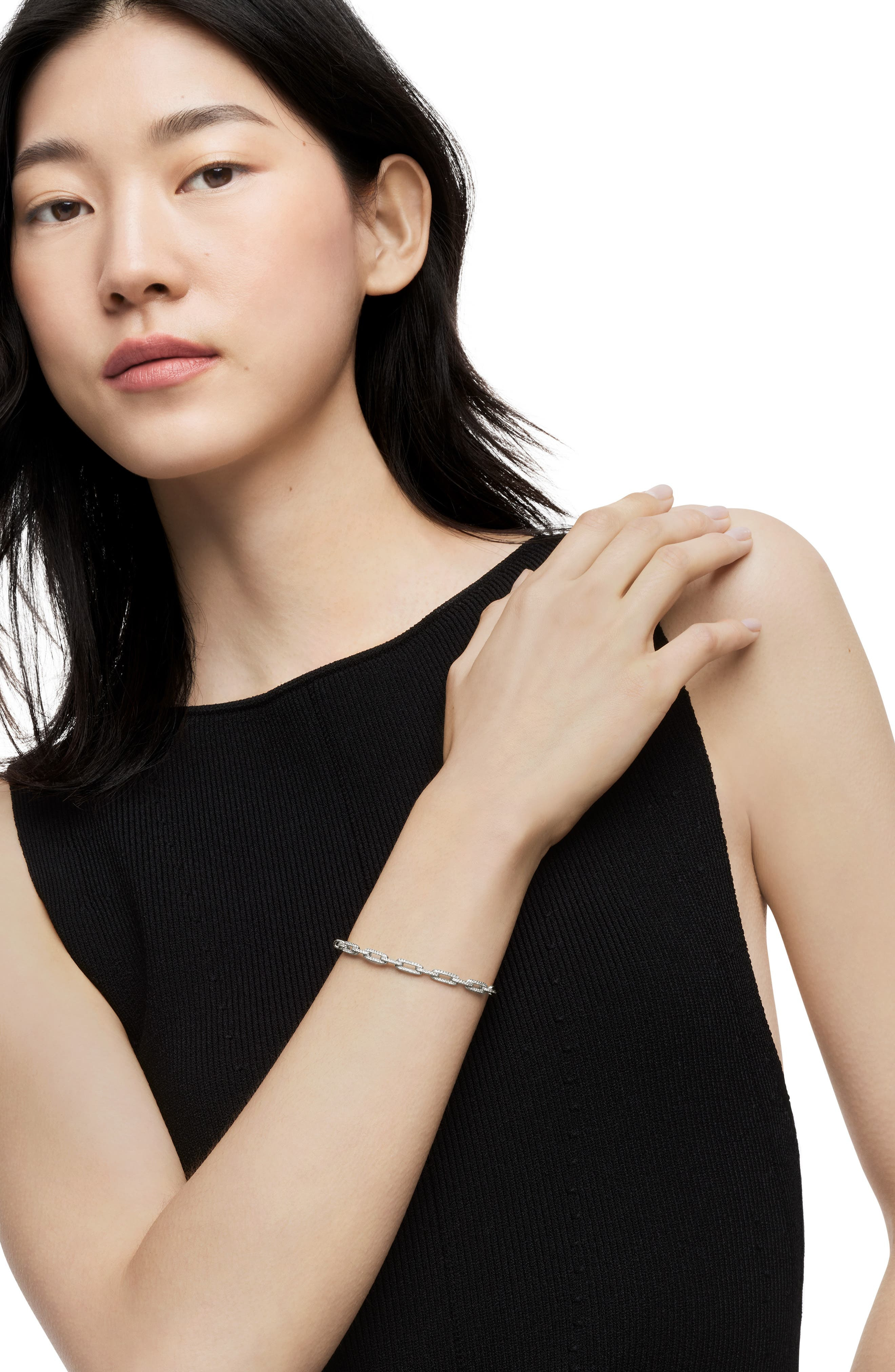 David Yurman Stax 18K Gold Chain Link Bracelet with Diamonds in White Gold at Nordstrom - 2