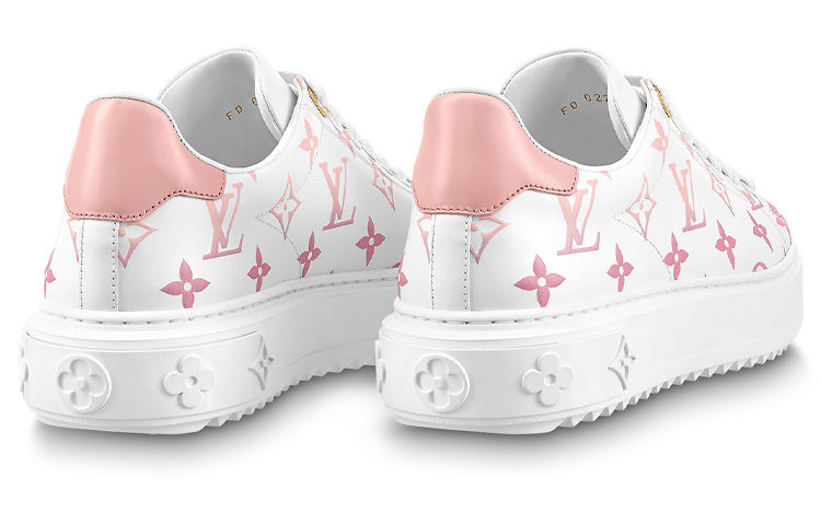 (WMNS) LOUIS VUITTON Time Out Sneakers 'White with Pink Monogram' 1AAEG2 - 3