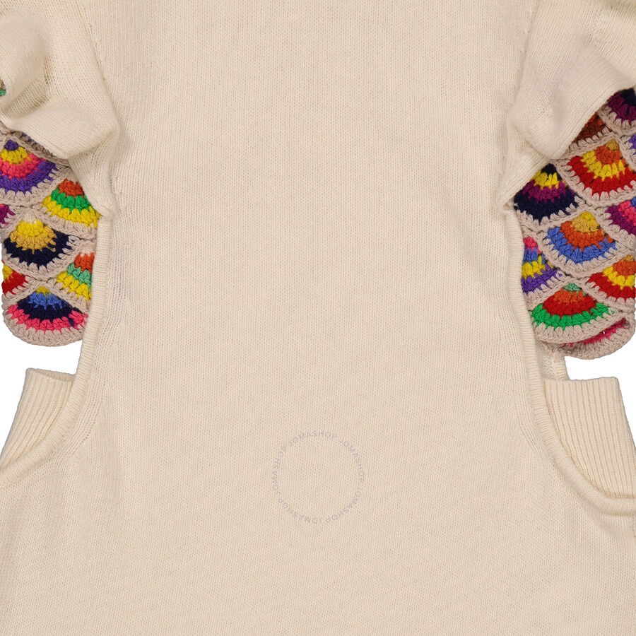 Chloe Ladies Multicolor Ruffled Crochet Sweater - 7