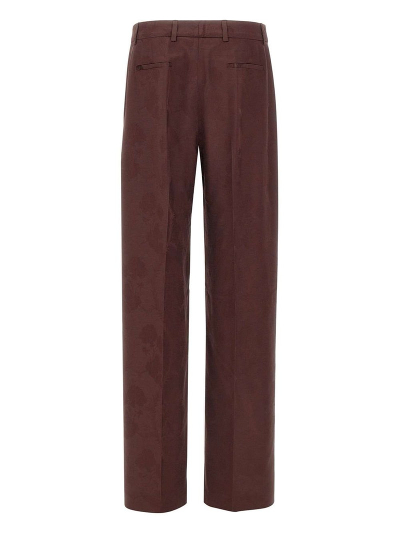 Etro pleated straight-leg trousers outlook