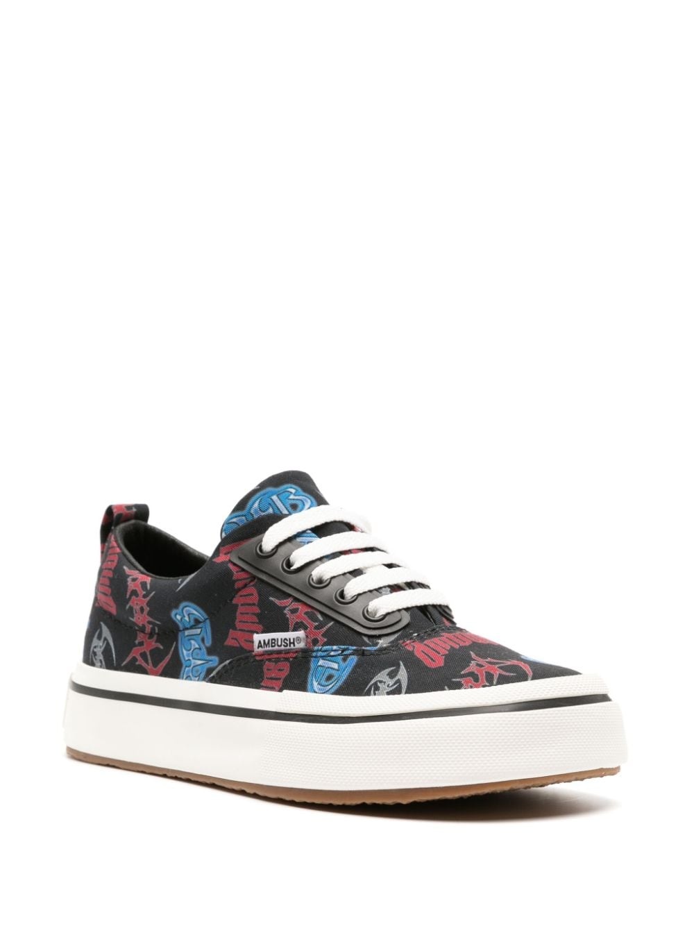 logo-print lace-up sneakers - 2