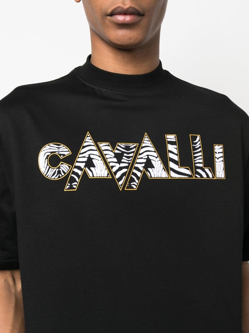 zebra-print logo T-shirt 5