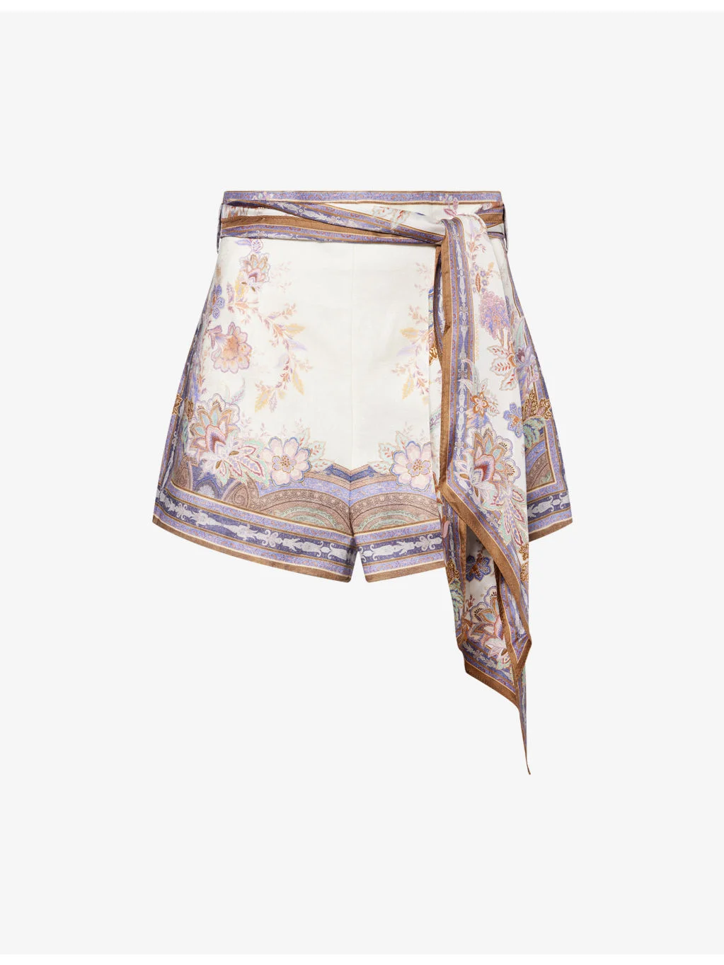 Luna Scarf-Tie Linen Shorts - 1