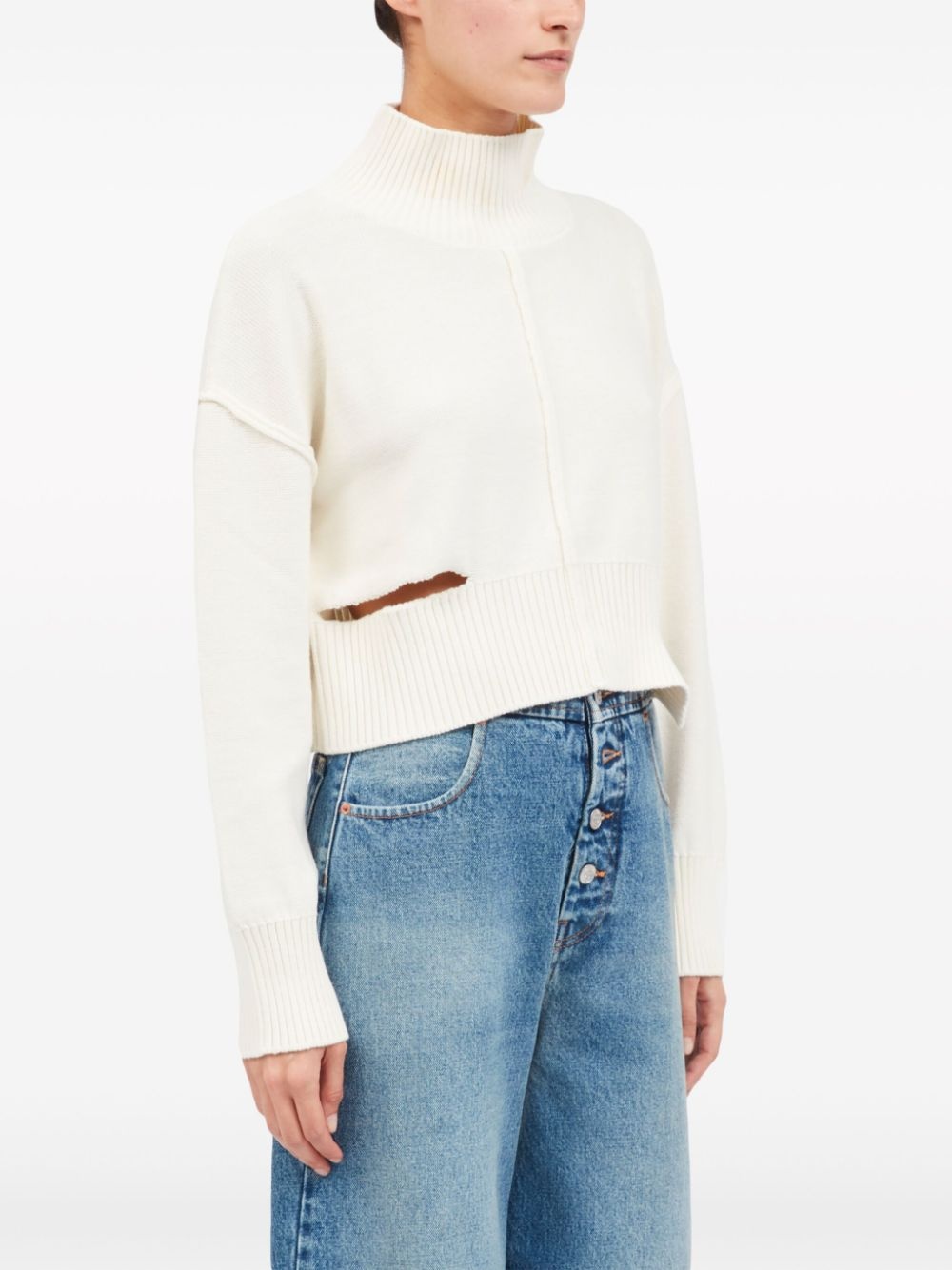 high-neck cut-out jumper - 3