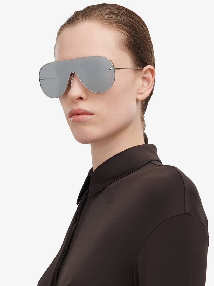 Metal Studs Mask Sunglasses - 2