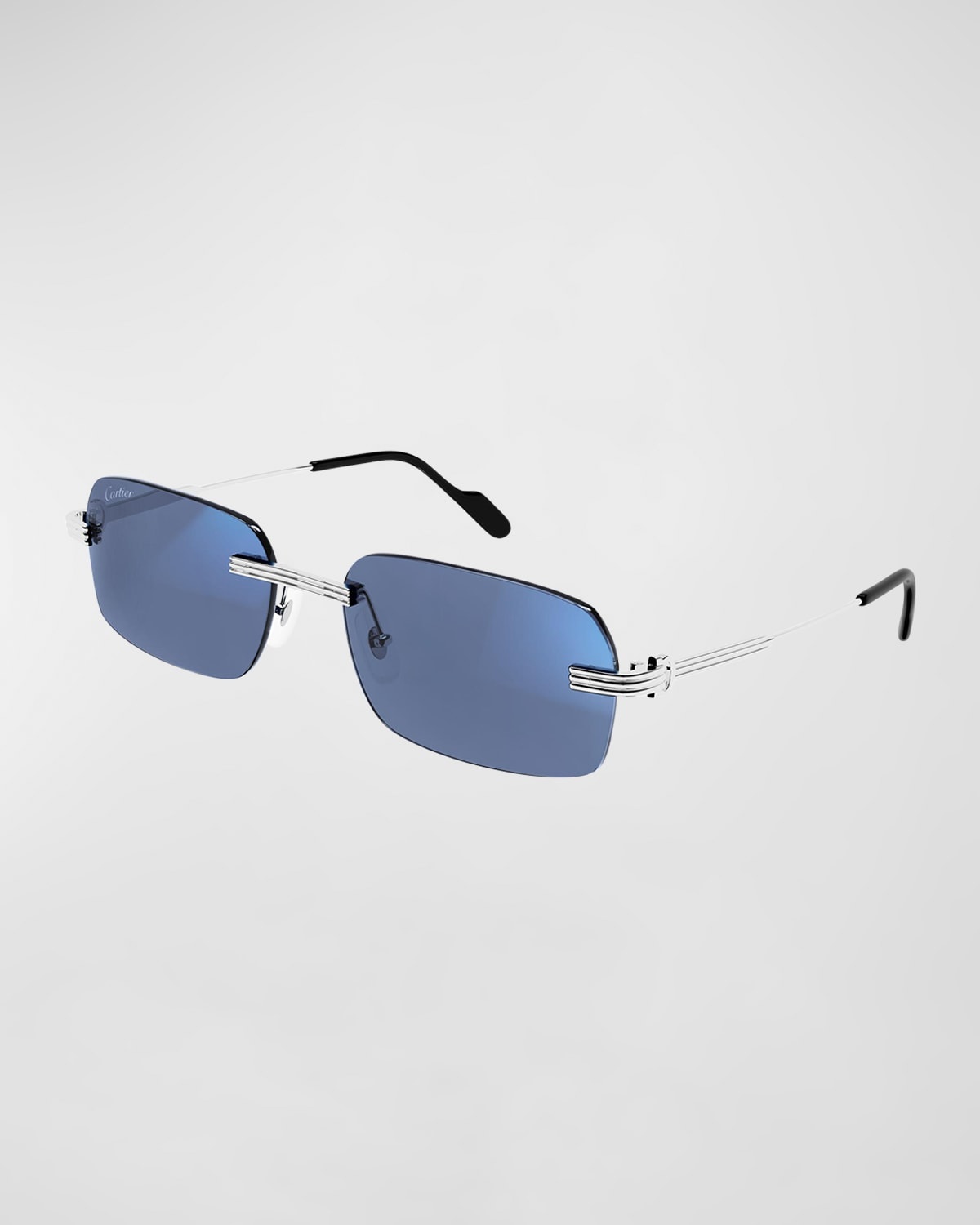 Rimless Metal Rectangle Sunglasses - 2