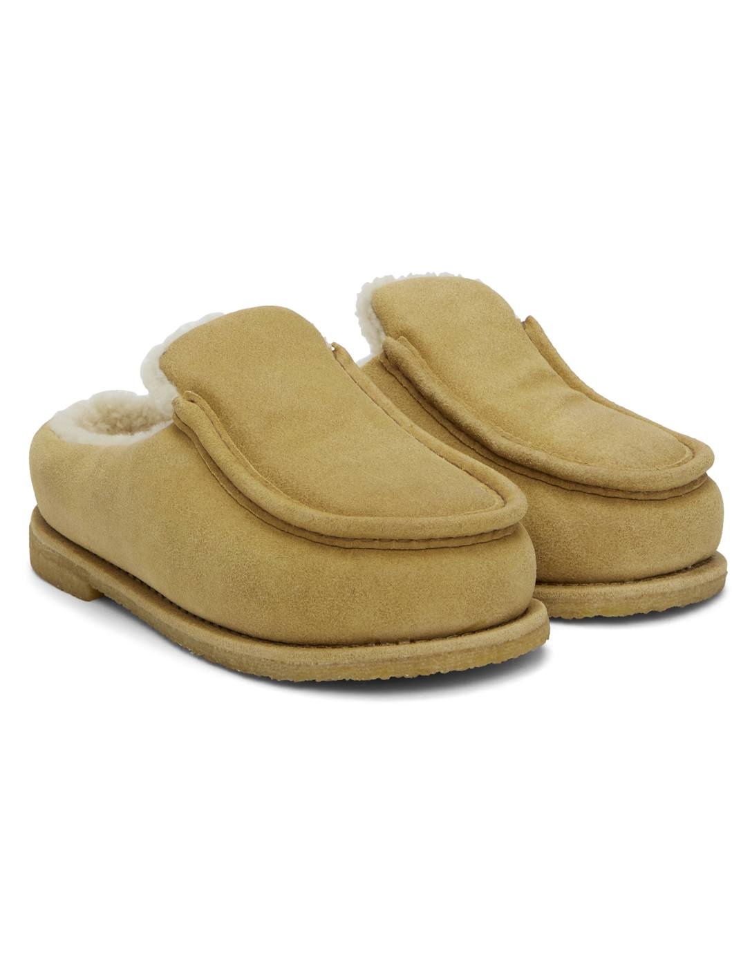 Tan Nubuck Mules - 4