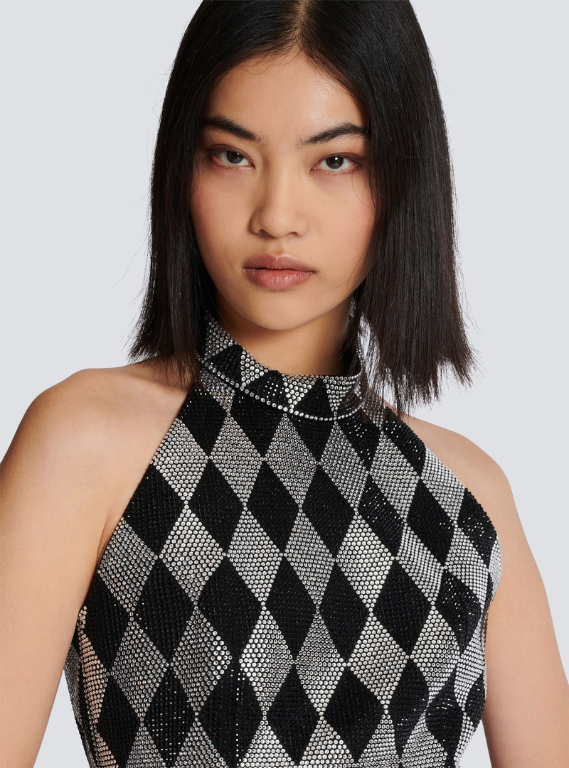 Diamond rhinestone halterneck top 7