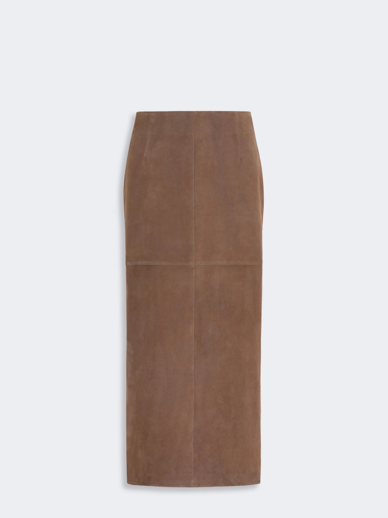 PALMI Suede skirt - BROWN 1