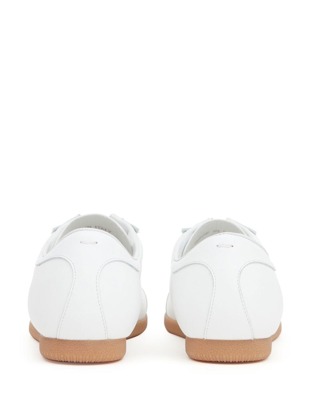 low-top leather trainers - 3