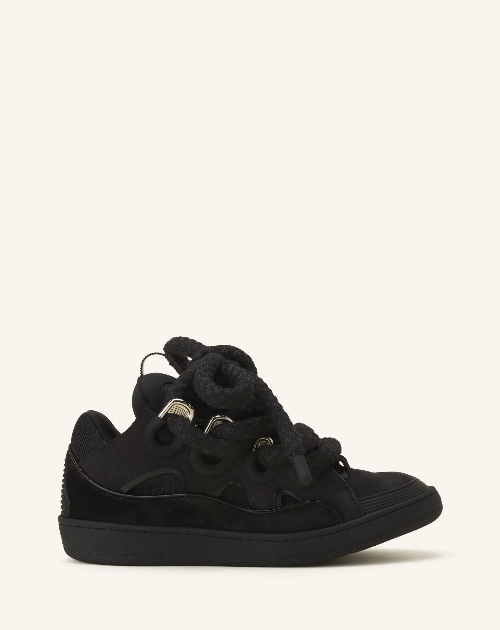 CURB SNAKE SNEAKERS IN LEATHER - 1