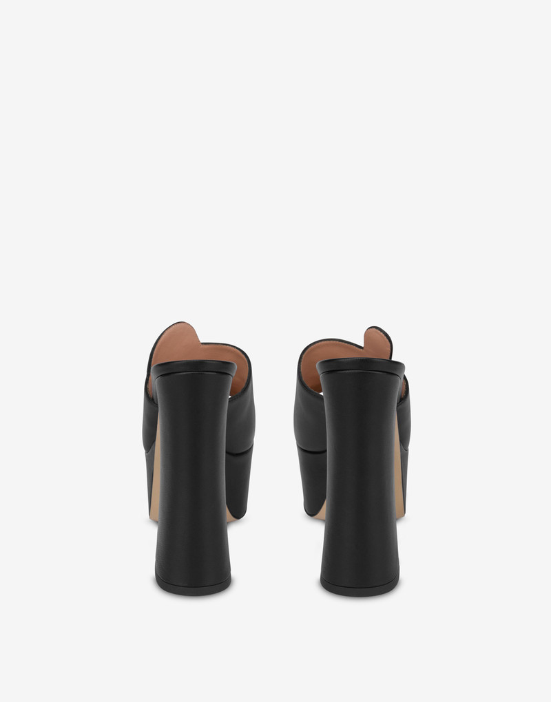 MOSCHINO SYMBOLS MULES WITH PLATFORM 5