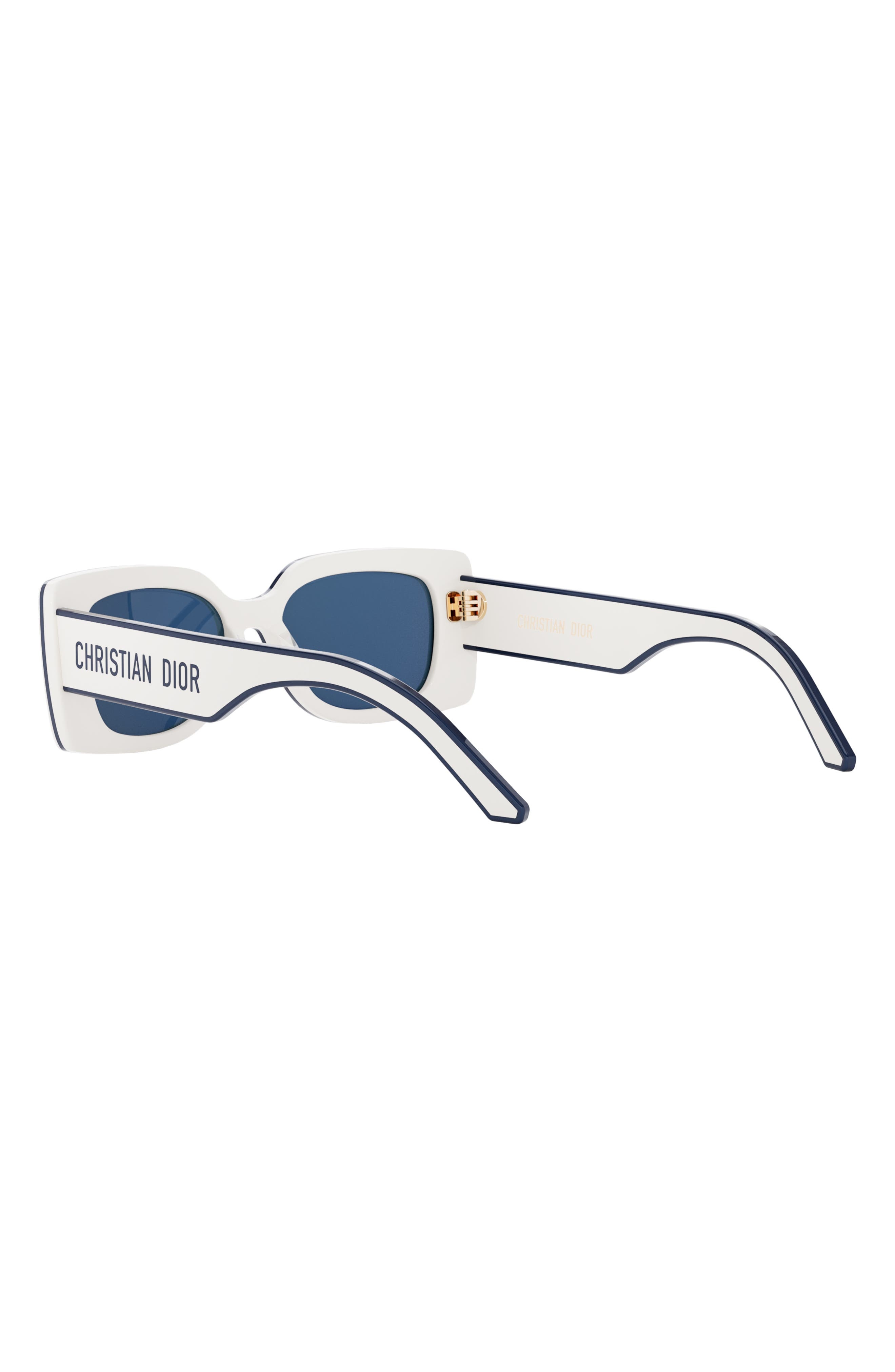 'DiorPacific S1U 53mm Rectangular Sunglasses in Ivory /Blue at Nordstrom - 3