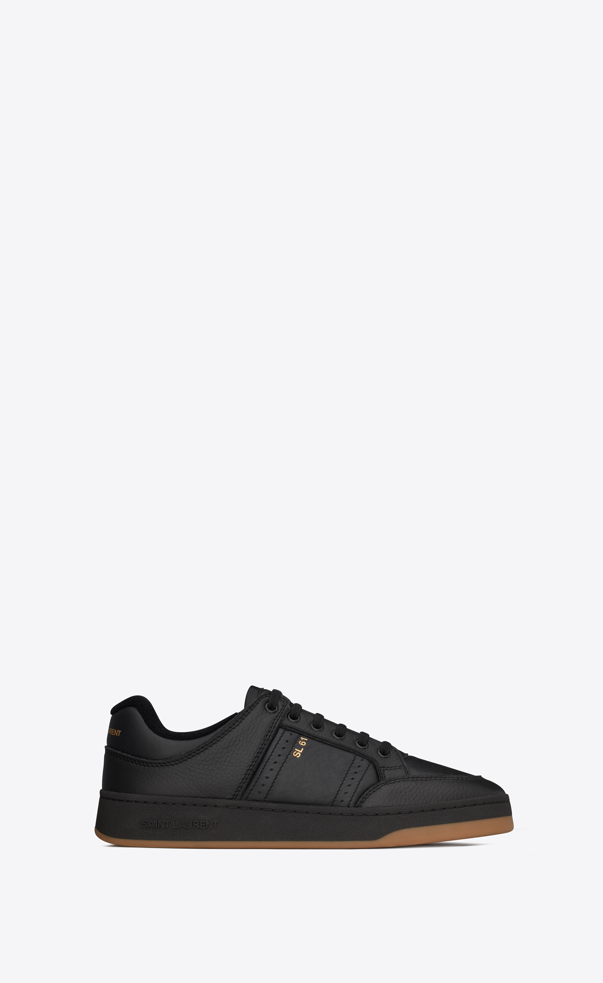 sl/61 low-top sneakers in grained leather - 1