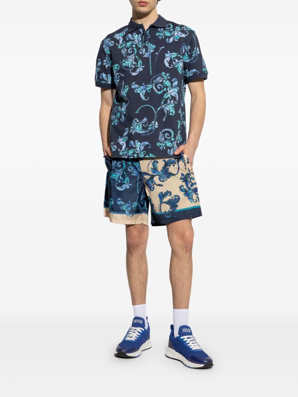 barocco-print polo shirt - 2