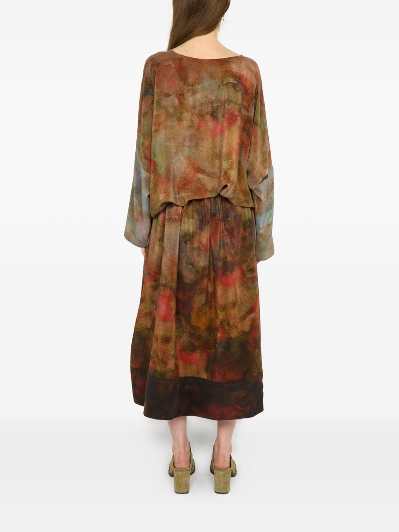 print drawstring midi dress 5