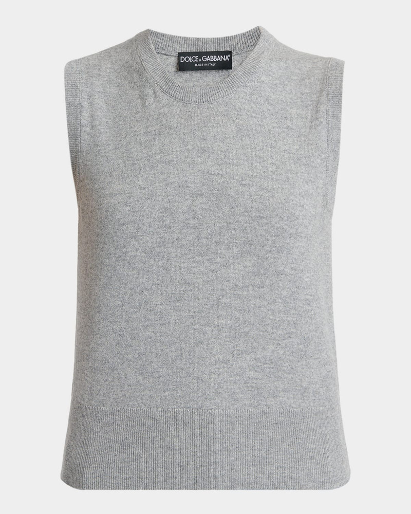 Cashmere Sleeveless Crewneck Sweater 1