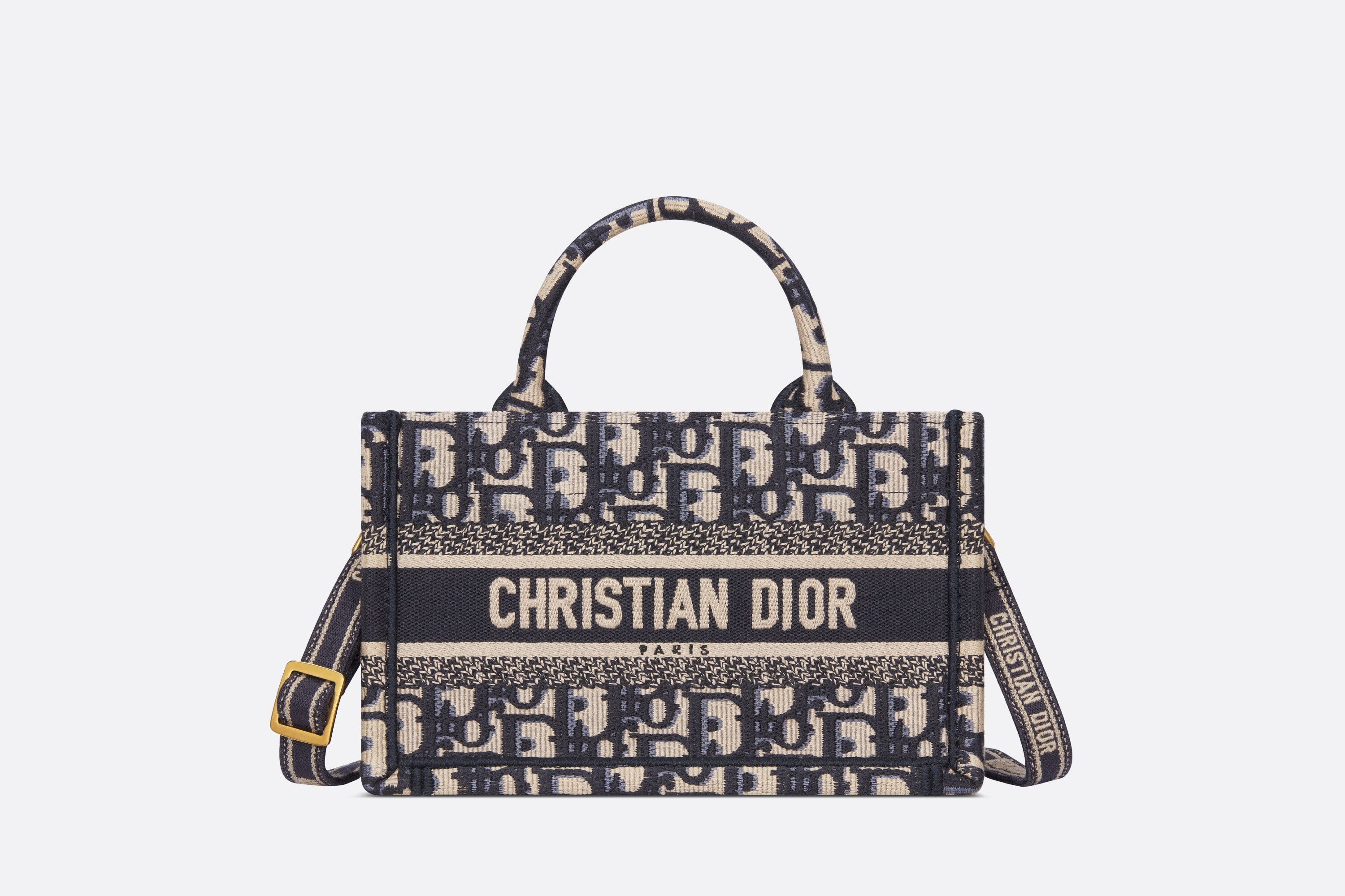 Dior Mini Dior Book Tote with Strap | REVERSIBLE