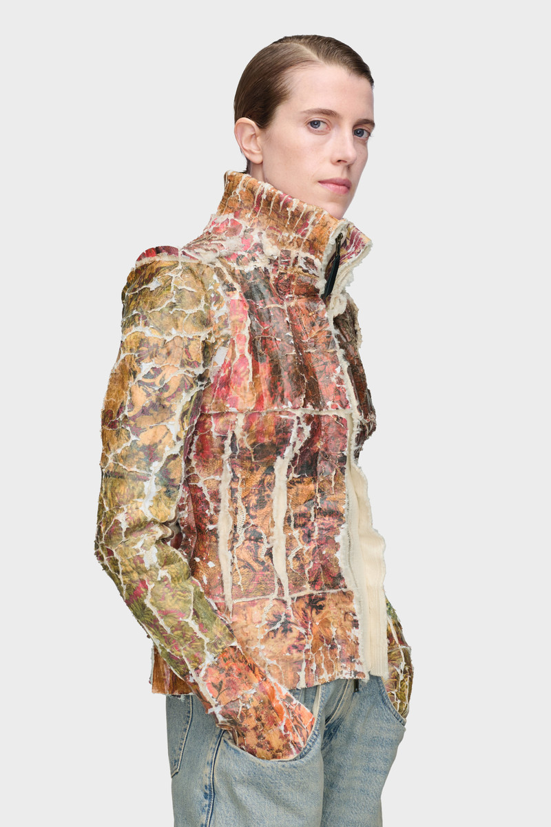 Fragmented Floral Zip-Up Jacket 3