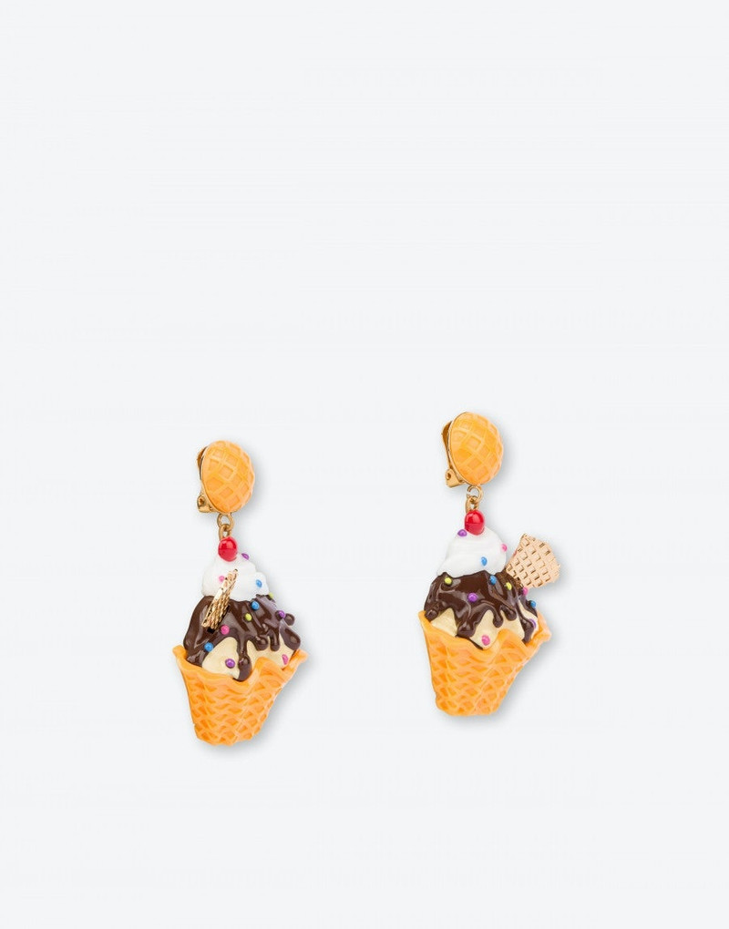 Moschino ICE CREAM WAFFLE BOWLS EARRINGS outlook