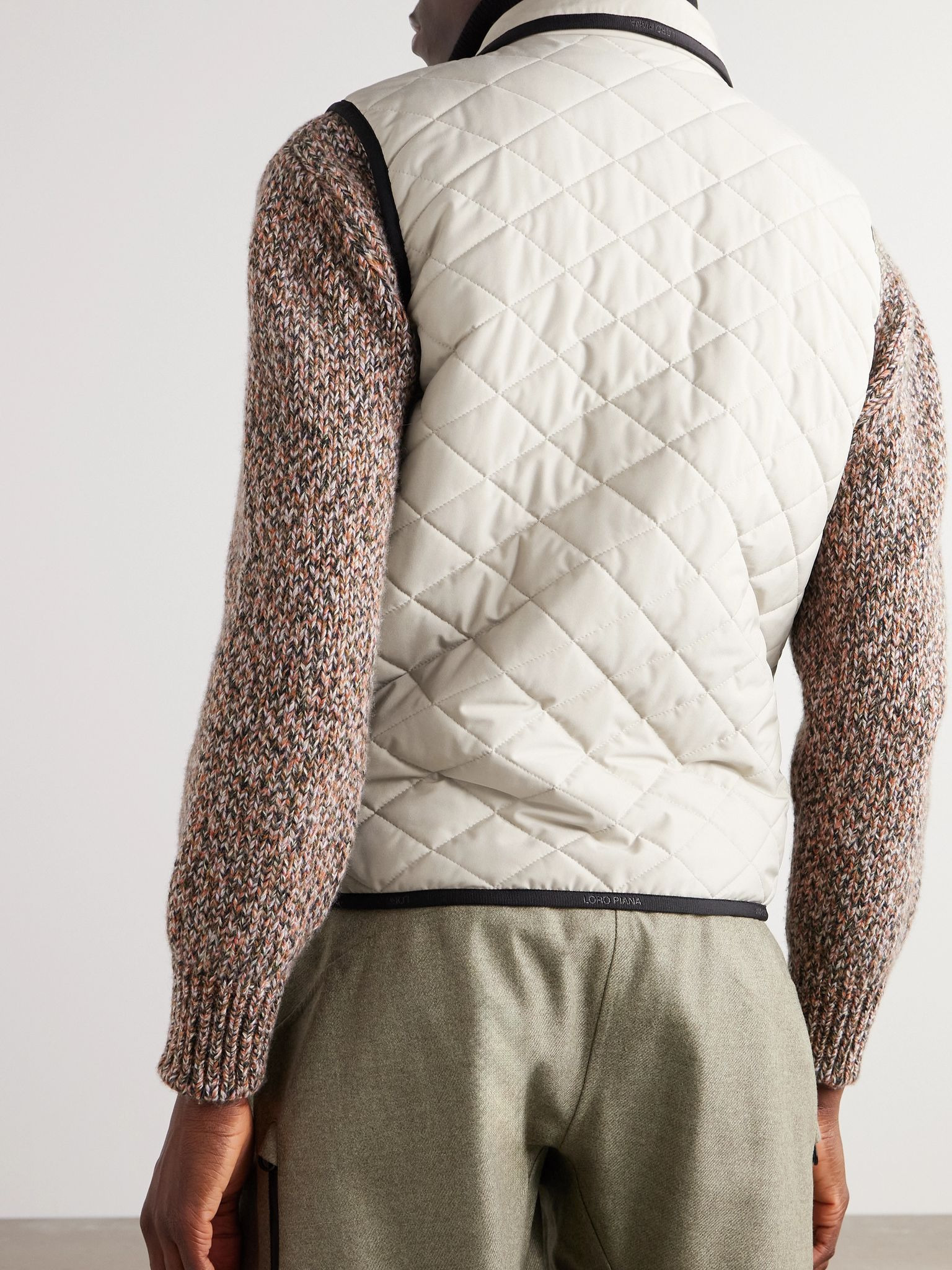 Rocky quilted padded shell vest Beige - 4