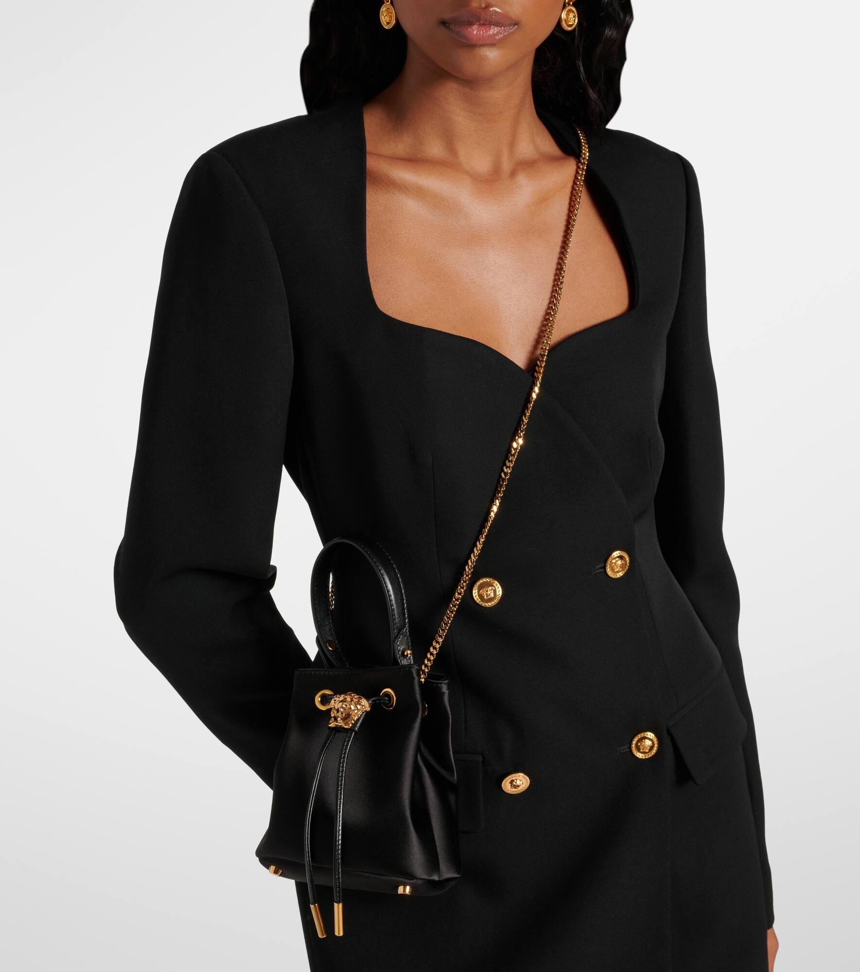La Medusa Mini satin bucket bag - 6