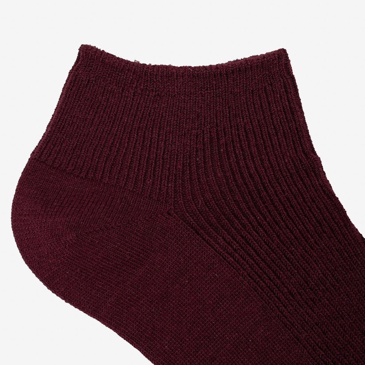 UTSS-BUR UTILITEES Mixed Cotton Sneaker Socks - Burgundy - 2