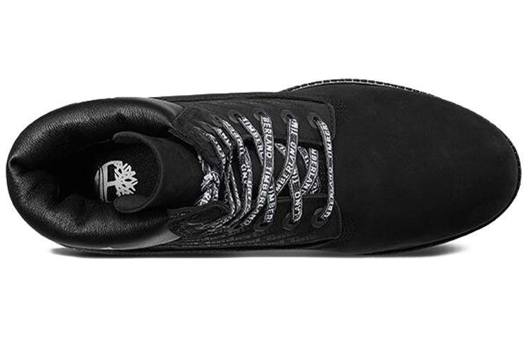 Timberland 6-Inch Premium Logo Wide-Fit Boots 'Black Nubuck' A1TUW - 3