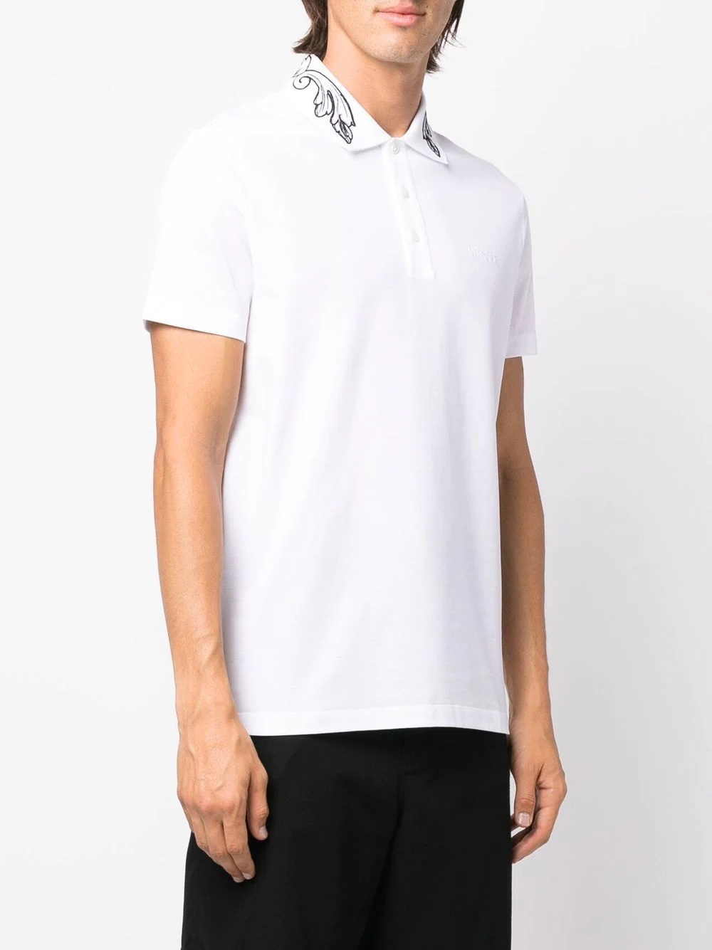 Barocco-embroidered polo shirt - 3