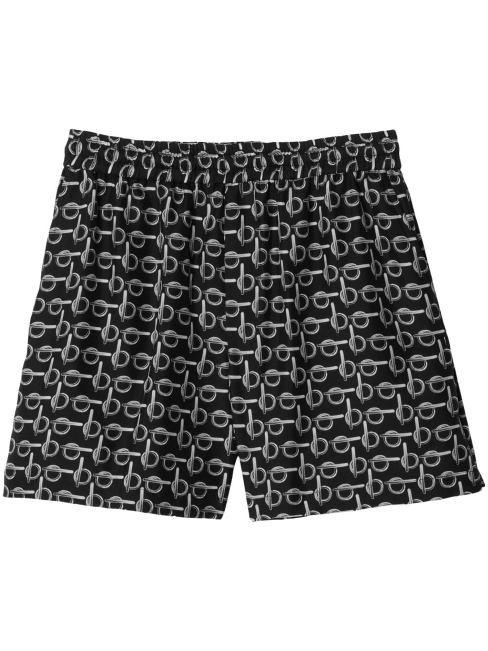 B-print silk shorts - 1