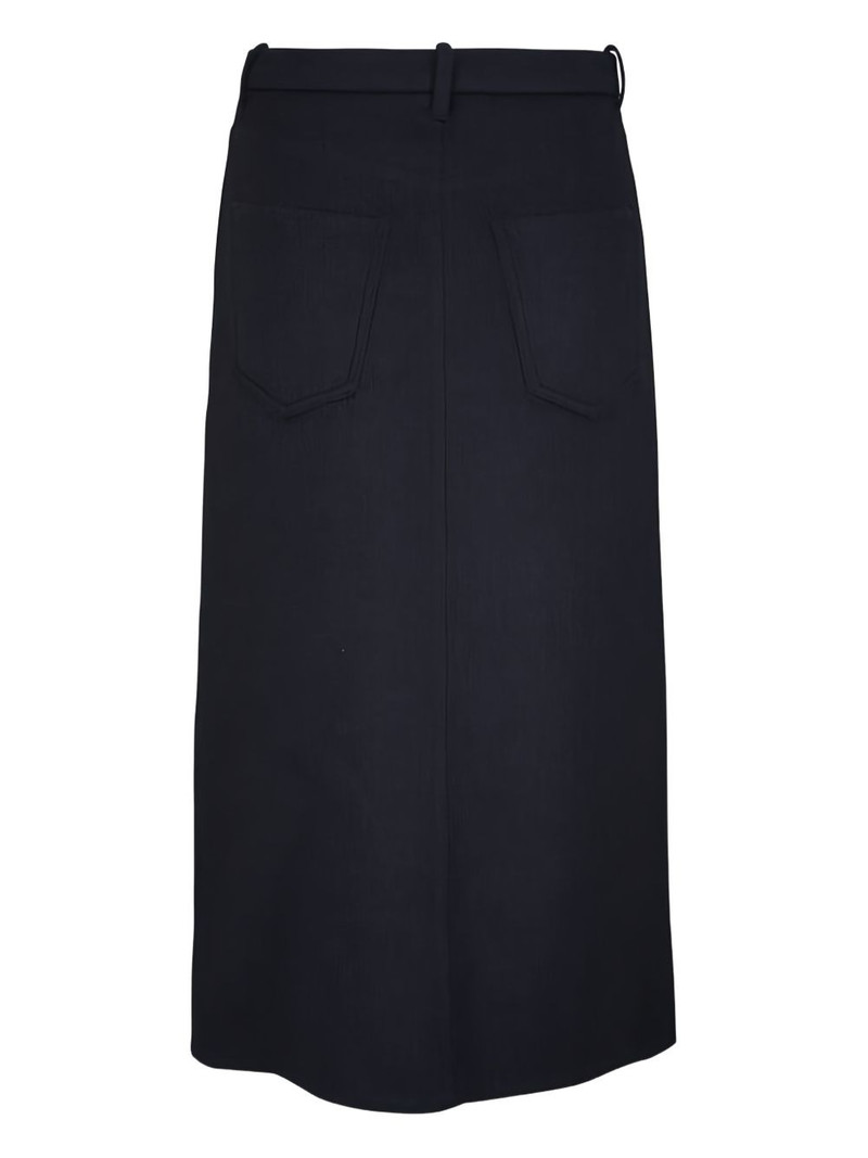 Brunello Cucinelli wrap-front midi skirt outlook