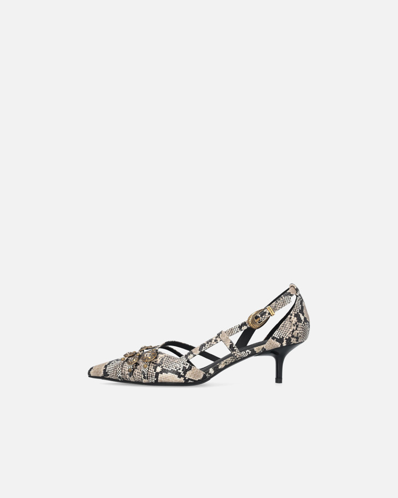 PINKO PUMPS WITH PYTHON PRINT AND JEWEL STUDS outlook