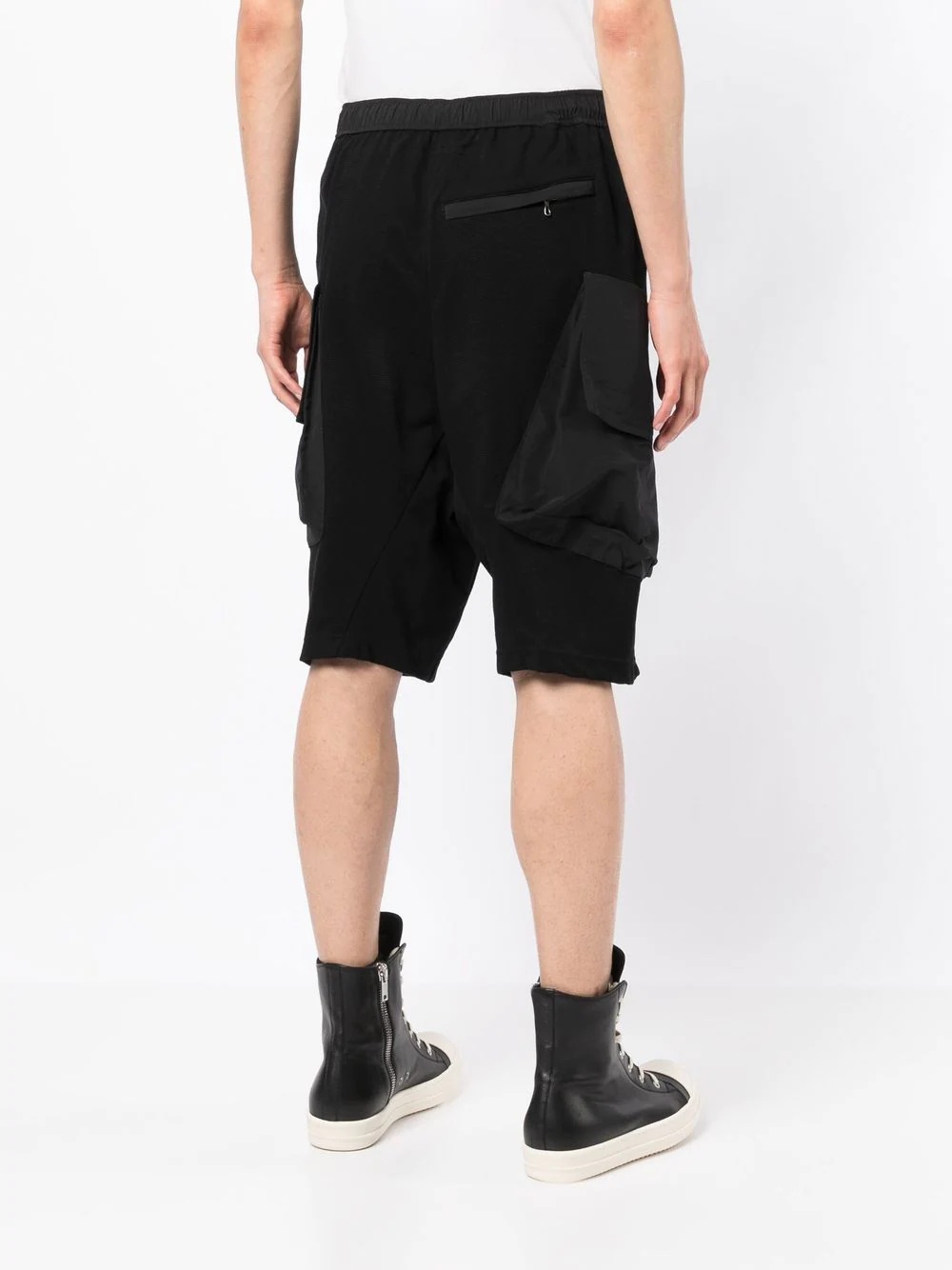 panelled straight-leg shorts - 4